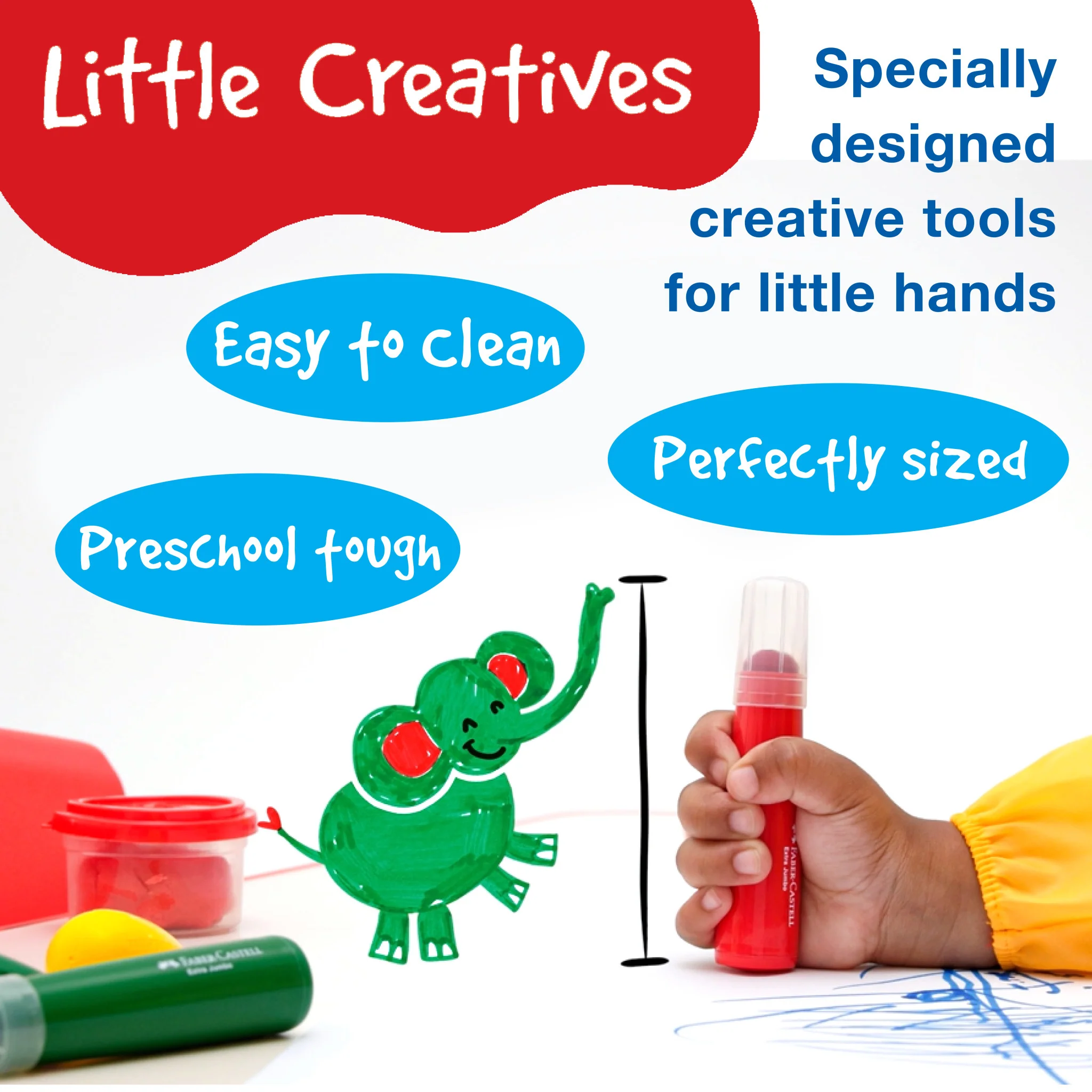 Little Creatives 6 Easy Grip Finger Crayons - #FC122606 - Image 5