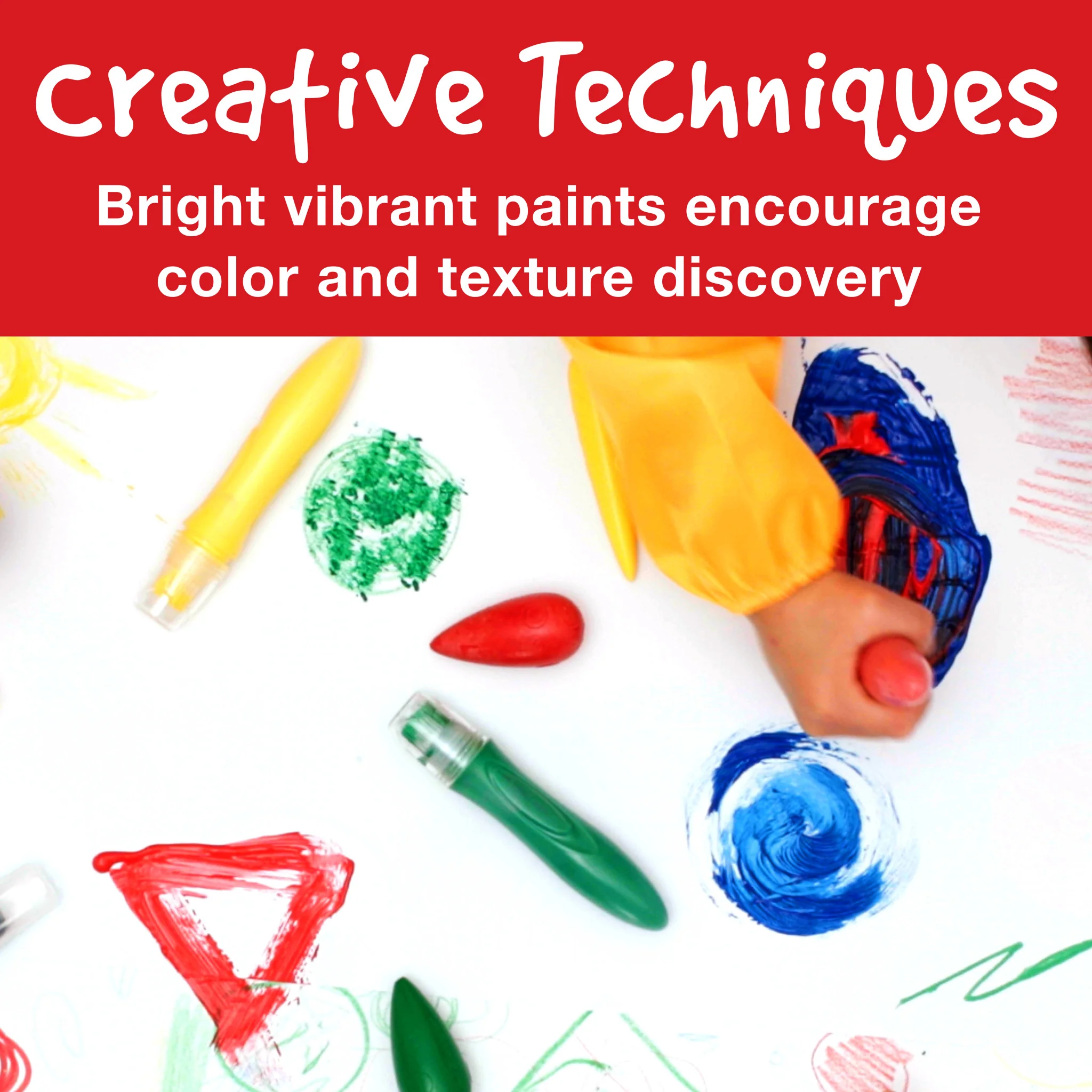 Little Creatives 6 Jumbo Washable Squeeze Paintbrushes - #FC281402 - Image 7