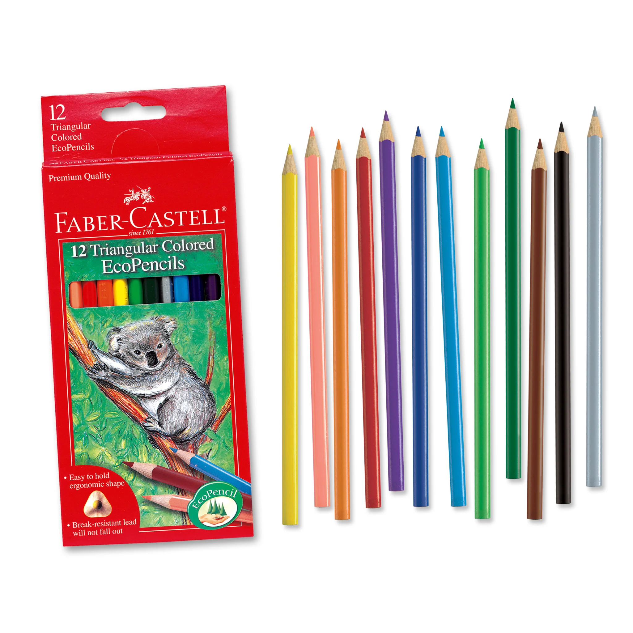 12 Triangular Colored EcoPencils - #FC9120512 - Image 2