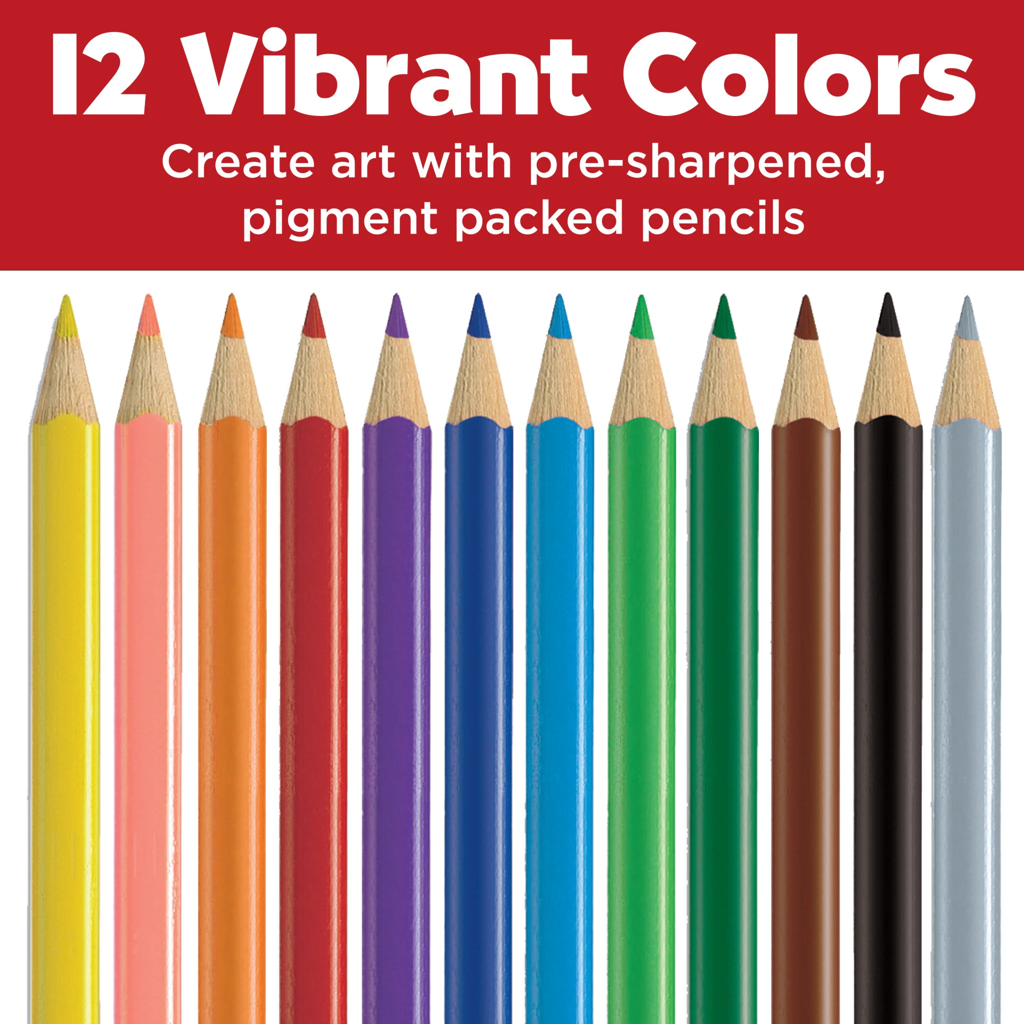 12 Triangular Colored EcoPencils - #FC9120512 - Image 3